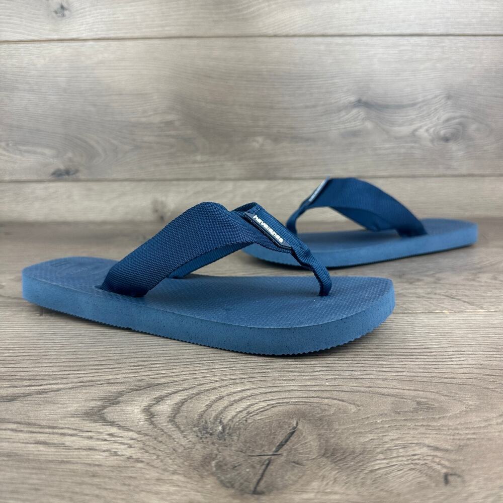 Havaianas Urban Basic Material Flip Flops Men's 10 Navy Blue 41-42